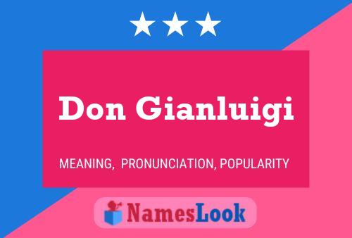 Poster del nome Don Gianluigi