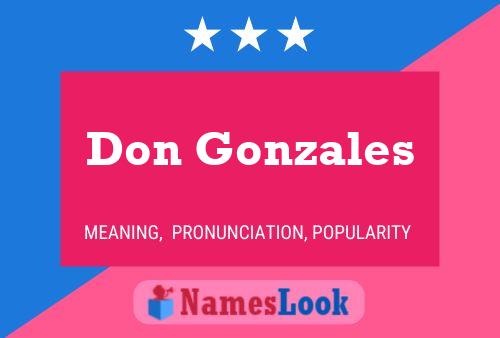 Poster del nome Don Gonzales