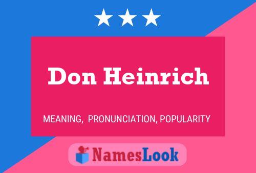 Poster del nome Don Heinrich