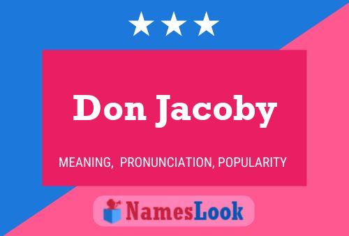 Poster del nome Don Jacoby