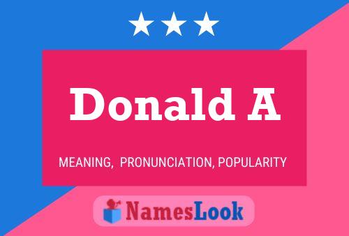 Poster del nome Donald A