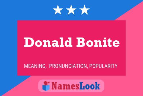 Poster del nome Donald Bonite