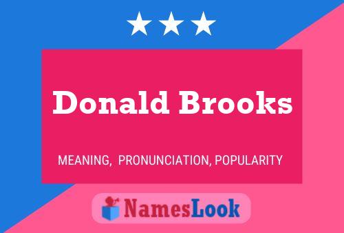 Poster del nome Donald Brooks