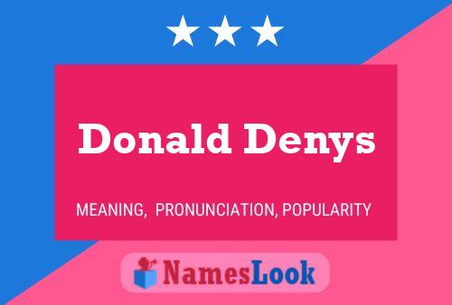 Poster del nome Donald Denys