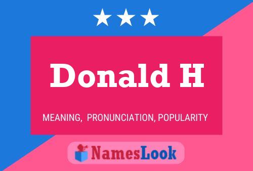 Poster del nome Donald H