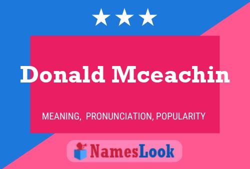 Poster del nome Donald Mceachin