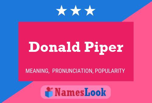 Poster del nome Donald Piper