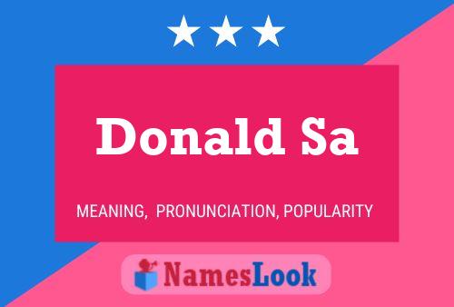 Poster del nome Donald Sa