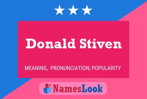 Poster del nome Donald Stiven