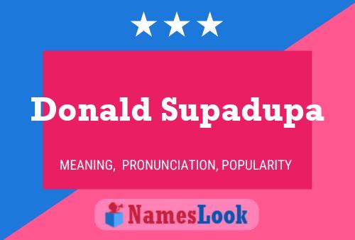 Poster del nome Donald Supadupa