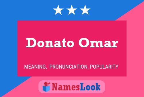 Poster del nome Donato Omar