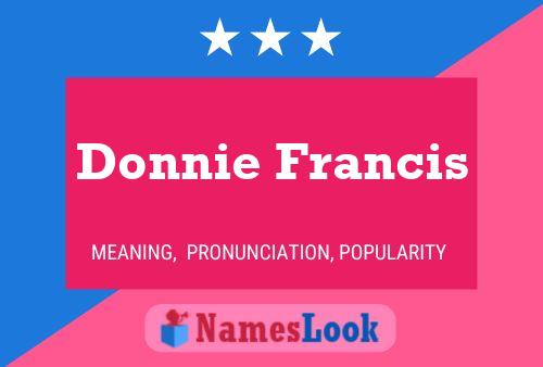 Poster del nome Donnie Francis