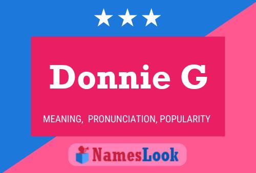 Poster del nome Donnie G