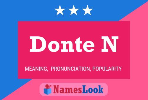 Poster del nome Donte N