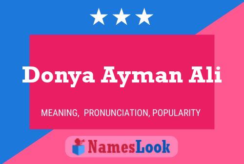 Poster del nome Donya Ayman Ali