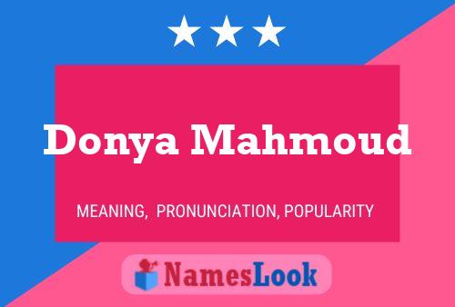 Poster del nome Donya Mahmoud