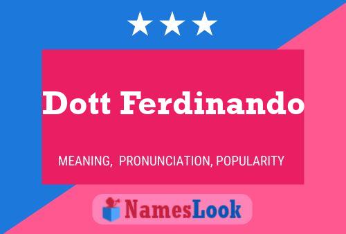 Poster del nome Dott Ferdinando