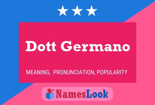 Poster del nome Dott Germano