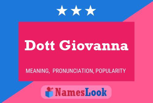 Poster del nome Dott Giovanna