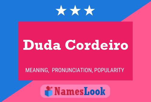 Poster del nome Duda Cordeiro