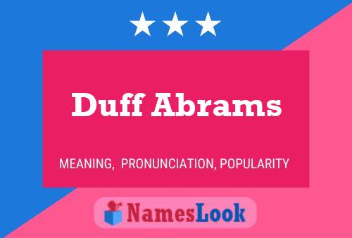 Poster del nome Duff Abrams