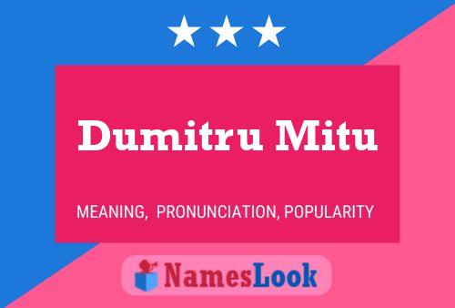 Poster del nome Dumitru Mitu