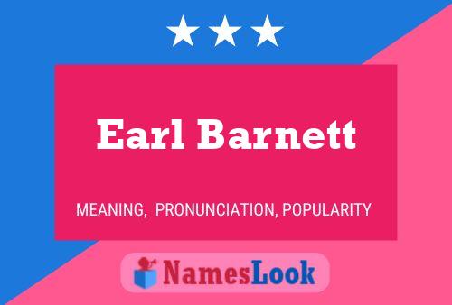 Poster del nome Earl Barnett