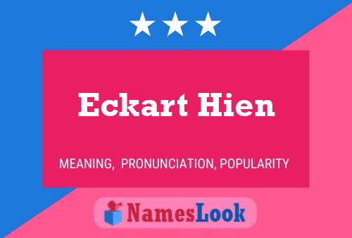 Poster del nome Eckart Hien