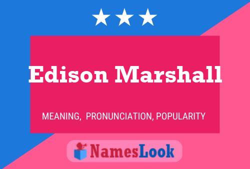 Poster del nome Edison Marshall