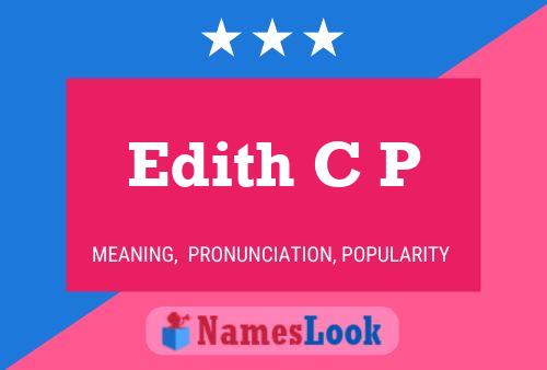 Poster del nome Edith C P