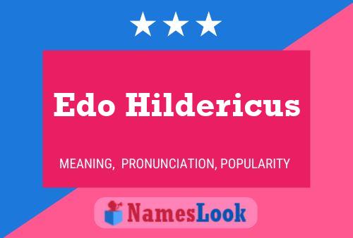 Poster del nome Edo Hildericus