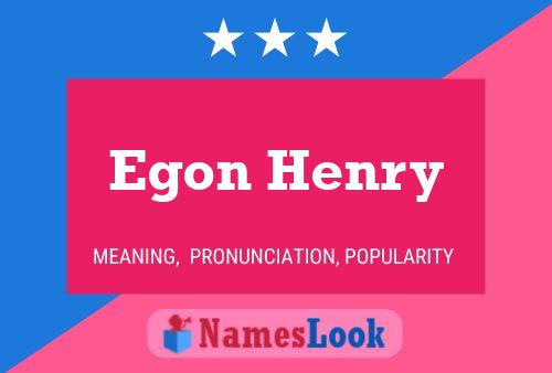 Poster del nome Egon Henry