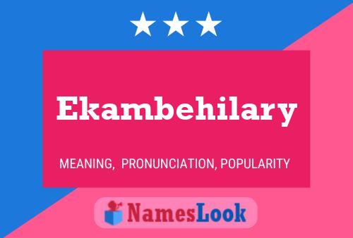 Poster del nome Ekambehilary