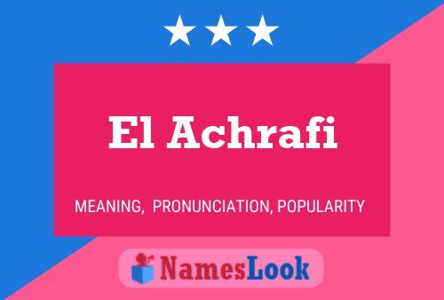 Poster del nome El Achrafi