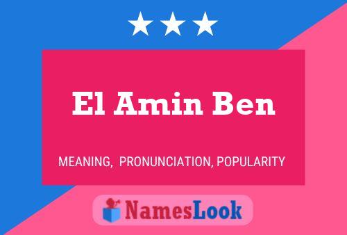 Poster del nome El Amin Ben