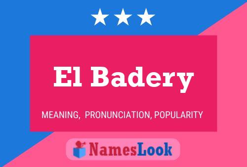 Poster del nome El Badery