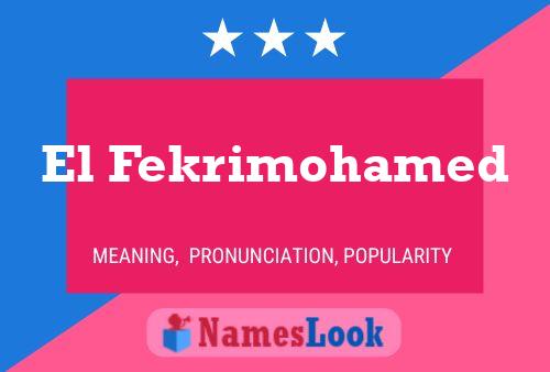 Poster del nome El Fekrimohamed