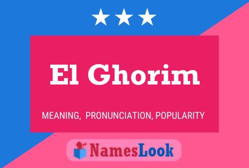 Poster del nome El Ghorim