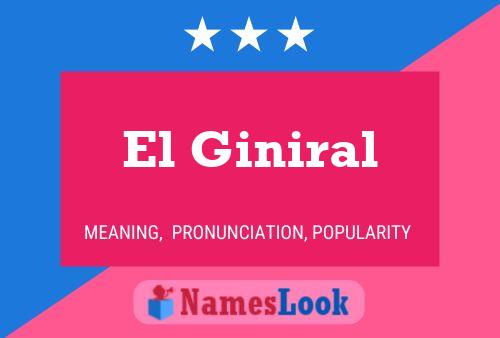 Poster del nome El Giniral