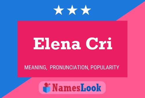 Poster del nome Elena Cri