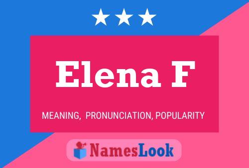 Poster del nome Elena F