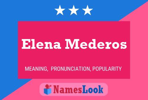 Poster del nome Elena Mederos