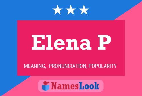 Poster del nome Elena P