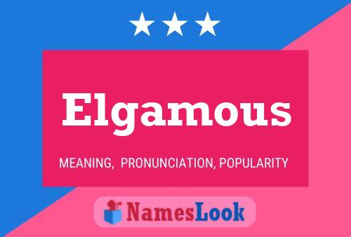 Poster del nome Elgamous