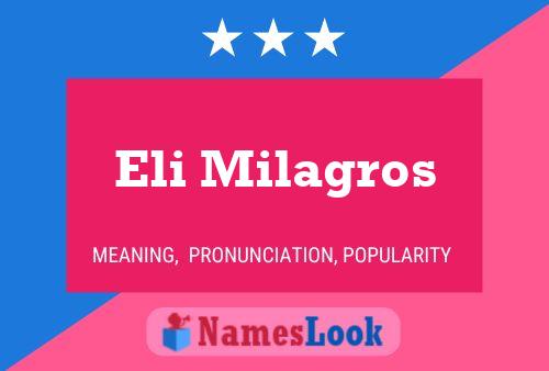 Poster del nome Eli Milagros