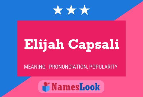 Poster del nome Elijah Capsali