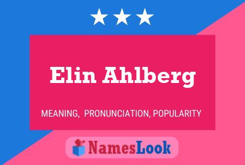 Poster del nome Elin Ahlberg