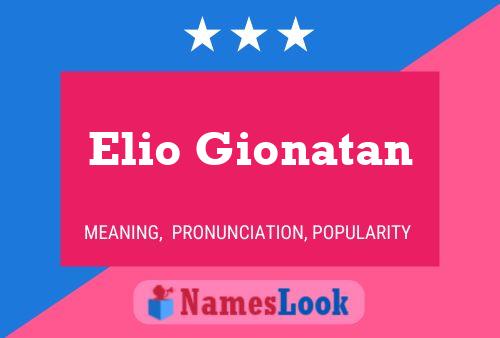 Poster del nome Elio Gionatan