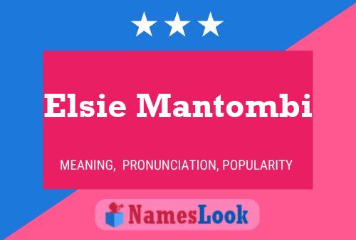 Poster del nome Elsie Mantombi