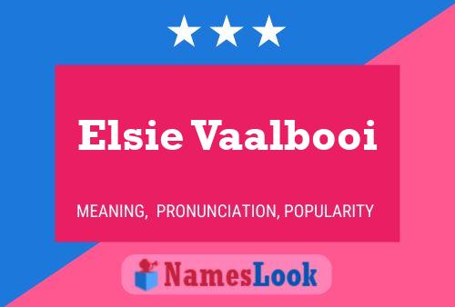 Poster del nome Elsie Vaalbooi